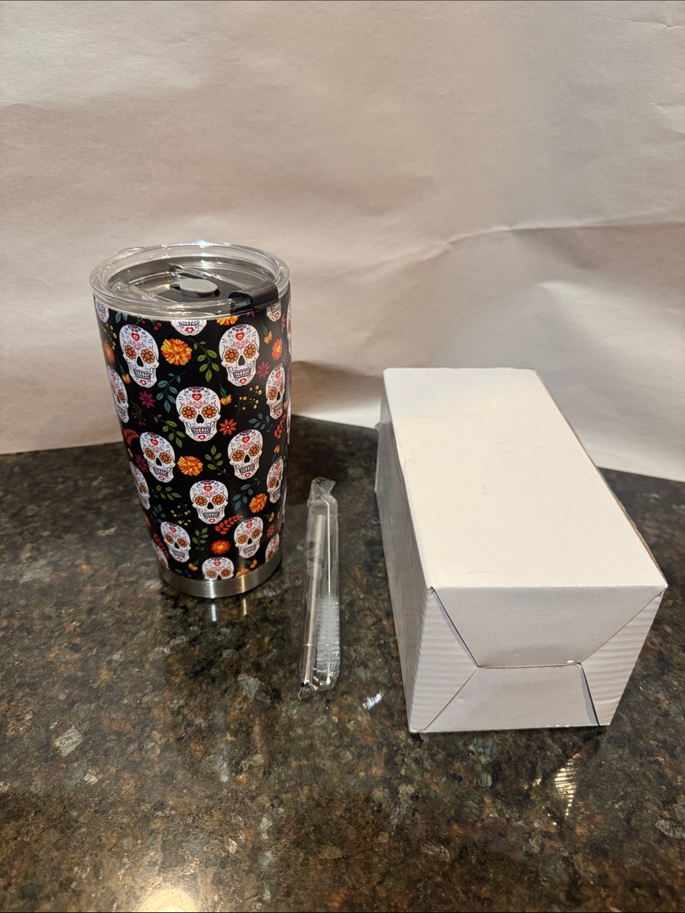 Stainless Steel Day Of The Dead 16oz Tumbler